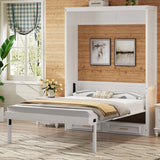 Full Size Murphy Bed With 2 Drawers - Beige - Cabinet Beds available at Alpine Outlets in Denver