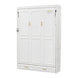 Full Size Murphy Bed With 2 Drawers - Beige - Cabinet Beds available at Alpine Outlets in Denver