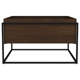 Fulton 30 - inch Square Mango Wood Coffee Table Dark Brown - Coffee Tables available at Alpine Outlets in Denver