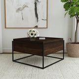 Fulton 30 - inch Square Mango Wood Coffee Table Dark Brown - Coffee Tables available at Alpine Outlets in Denver