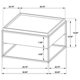Fulton 30 - inch Square Mango Wood Coffee Table Dark Brown - Coffee Tables available at Alpine Outlets in Denver
