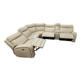 Gearhart 6 - piece Leather Power Reclining Sectional with Power Headrests - available at Alpine Outlets in Denver