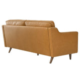 Genuine Leather Sofa with Tapered Legs - Living Room Furniture available at Alpine Outlets in Denver