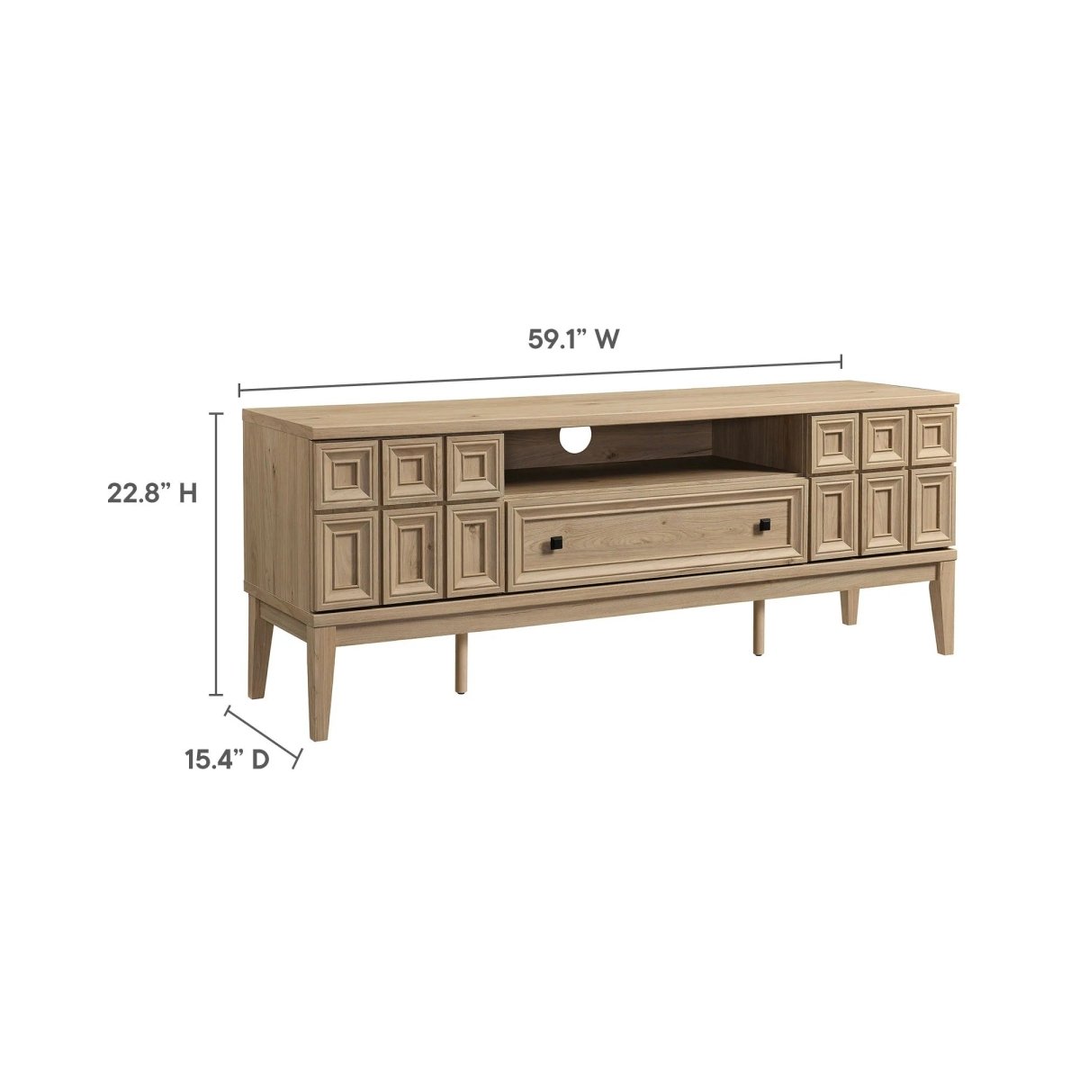 Geometric Panel TV Stand 59 Inch - TV Stands available at Alpine Outlets in Denver