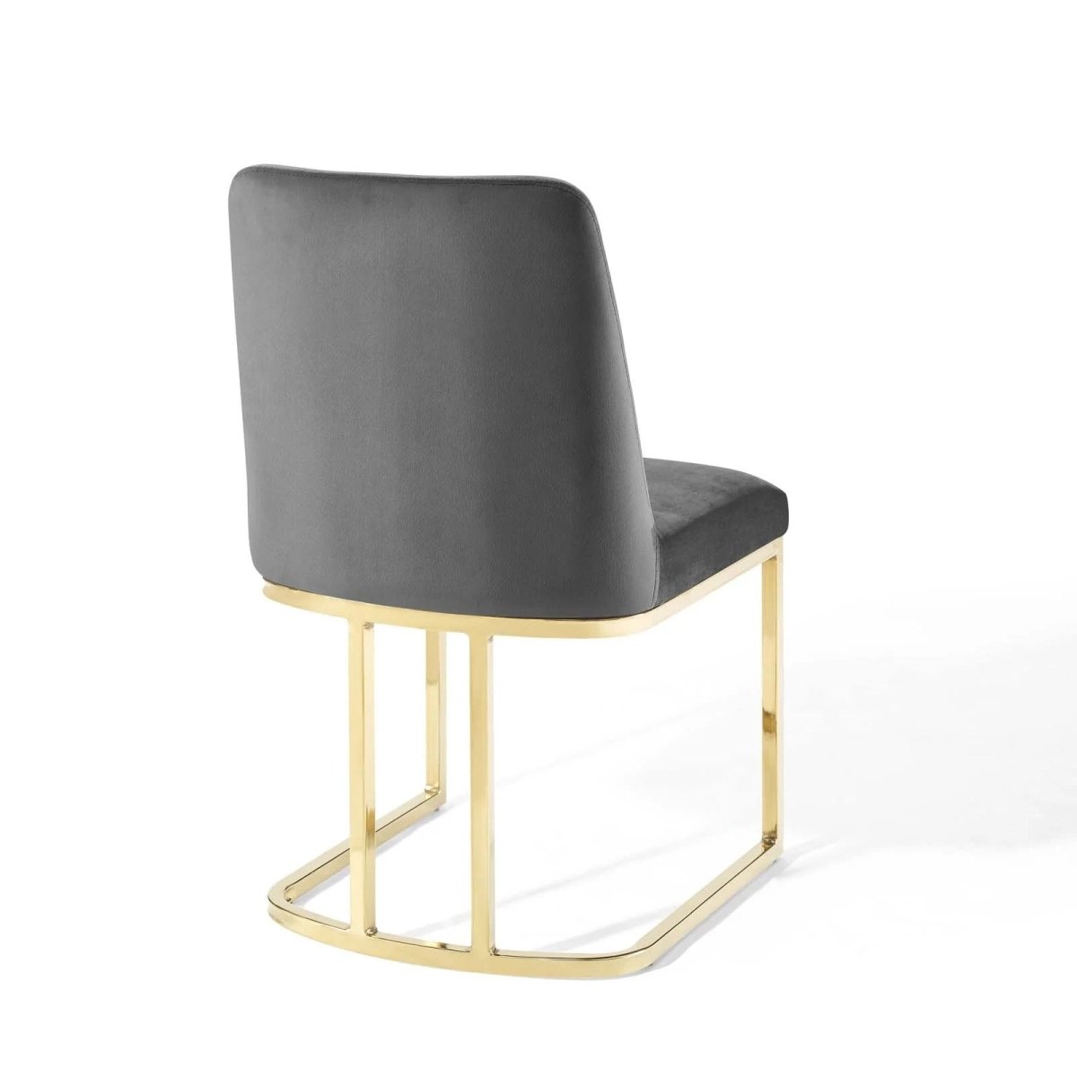 Glam Deco Performance Velvet Sled Base Dining Side Chair - Dining Chairs available at Alpine Outlets in Denver