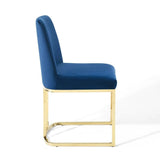 Glam Deco Performance Velvet Sled Base Dining Side Chair - Dining Chairs available at Alpine Outlets in Denver