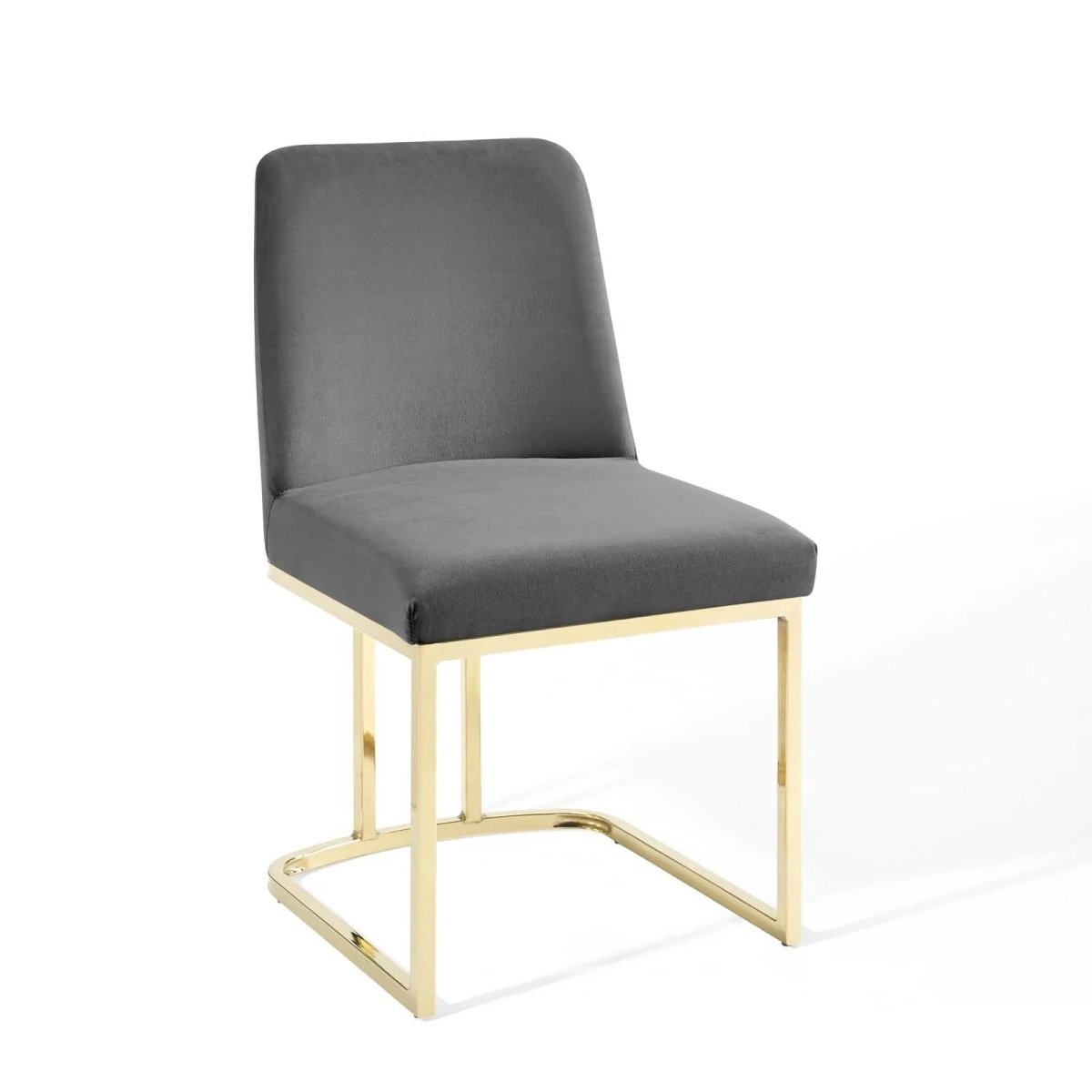 Glam Deco Performance Velvet Sled Base Dining Side Chair - Dining Chairs available at Alpine Outlets in Denver