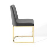 Glam Deco Performance Velvet Sled Base Dining Side Chair - Dining Chairs available at Alpine Outlets in Denver