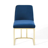 Glam Deco Performance Velvet Sled Base Dining Side Chair - Dining Chairs available at Alpine Outlets in Denver