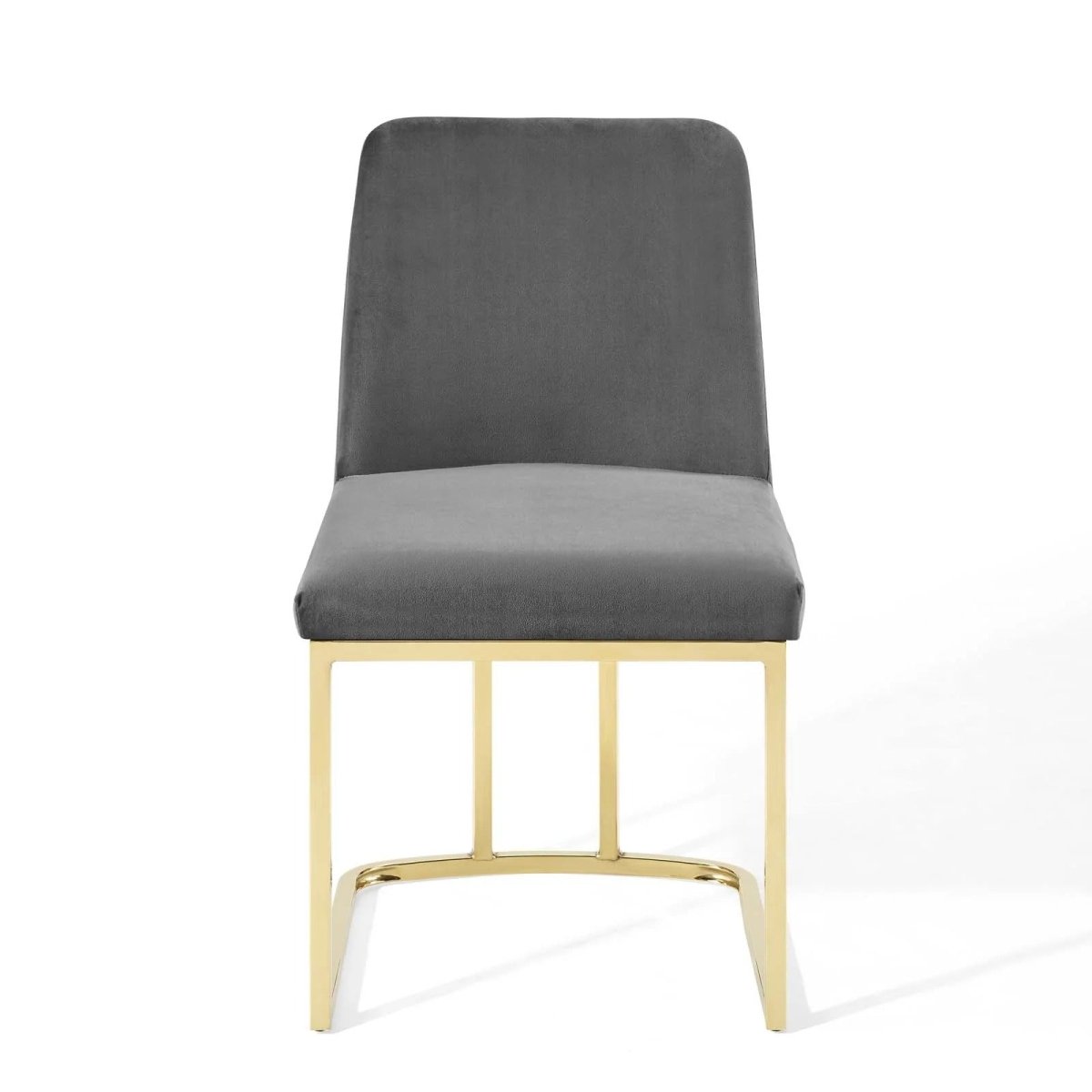 Glam Deco Performance Velvet Sled Base Dining Side Chair - Dining Chairs available at Alpine Outlets in Denver