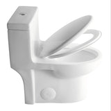 Gloss Tornado Flush 1 Piece Toilet With Soft Closing Seat, Water Saving Dual Flush - Gloss White - Toilets available at Alpine Outlets in Denver