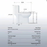 Gloss Tornado Flush 1 Piece Toilet With Soft Closing Seat, Water Saving Dual Flush - Gloss White - Toilets available at Alpine Outlets in Denver