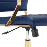 Gold Stainless Steel Highback Office Chair – Navy - Workspace - Alpine Outlets