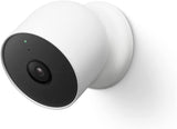 Google Nest Cam battery indoor and outdoor security camera in Snow, single camera