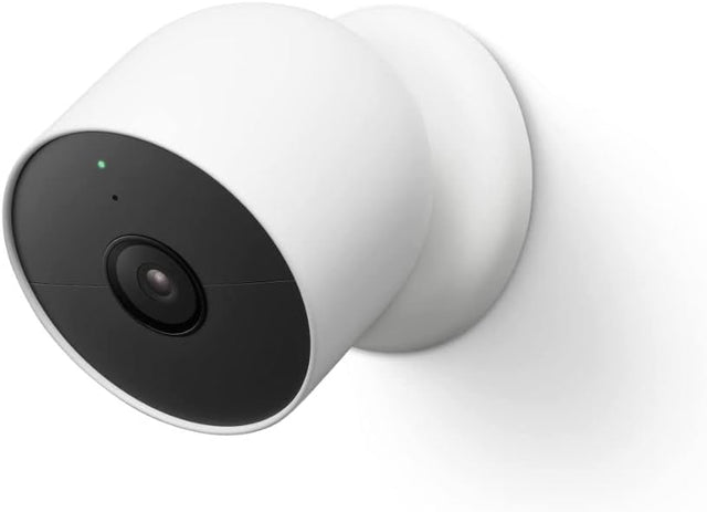 Google Nest Cam battery indoor and outdoor security camera in Snow, single camera