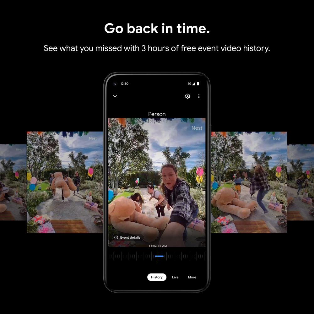 Nest Doorbell battery included three-hour event video history in the Google Home app
