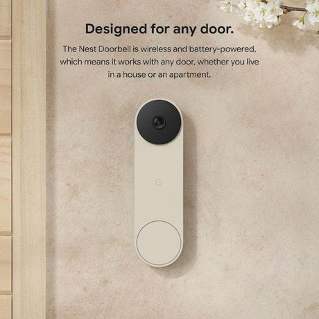 Google Nest Doorbell (Battery) - Linen - Alpine Outlets