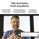 Nest Doorbell wired second generation two-way talk and quick responses
