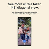 Nest Doorbell wired second generation 145-degree diagonal head-to-toe view illustration