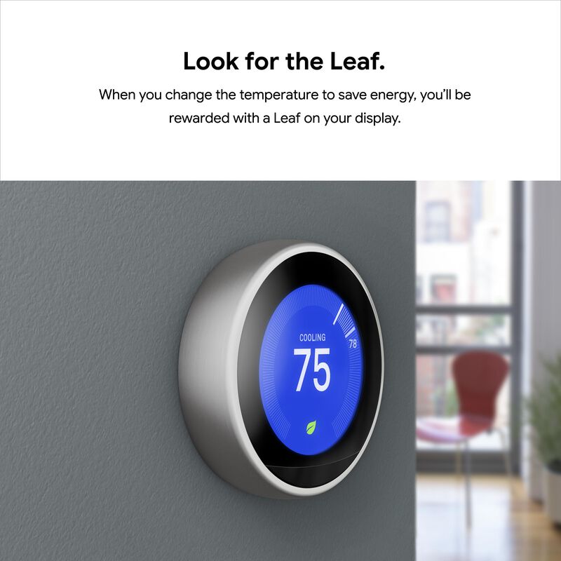 Google Nest Learning Thermostat - Stainless Steel - available at Alpine Outlets in Denver