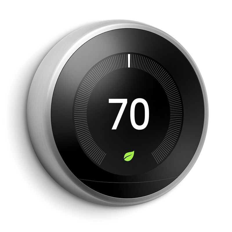 Google Nest Learning Thermostat - Stainless Steel - Alpine Outlets