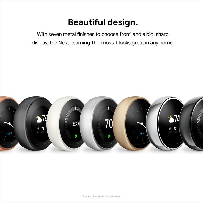 Google Nest Learning Thermostat - Stainless Steel - available at Alpine Outlets in Denver