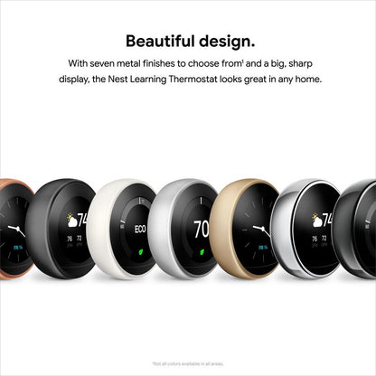 Google Nest Learning Thermostat - Stainless Steel - Alpine Outlets