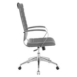 Gray Highback Office Chair – Chrome Frame - Workspace - Alpine Outlets