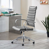 Gray Highback Office Chair – Chrome Frame - Workspace - Alpine Outlets