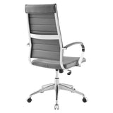 Gray Highback Office Chair – Chrome Frame - Workspace - Alpine Outlets