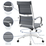 Gray Highback Office Chair – Chrome Frame - Workspace - Alpine Outlets
