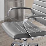 Gray Highback Office Chair – Chrome Frame - Workspace - Alpine Outlets