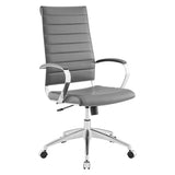 Gray Highback Office Chair – Chrome Frame - Workspace - Alpine Outlets