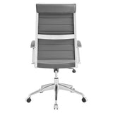 Gray Highback Office Chair – Chrome Frame - Workspace - Alpine Outlets