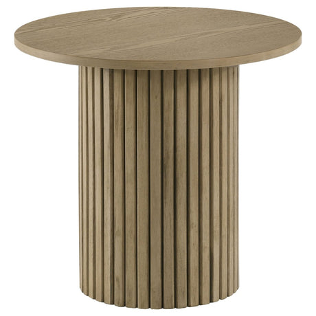 Hamlyn 43" Round Counter Height Dining Table, Natural Oak - Dining Tables & Bar Tables available at Alpine Outlets in Denver