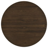 Hamlyn 47" Round Walnut Wood Dining Table with Pedestal Base - Dining Tables & Bar Tables available at Alpine Outlets in Denver