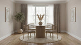 Hamlyn 47" Round Wood Dining Table in Natural Oak - Dining Tables & Bar Tables available at Alpine Outlets in Denver