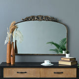 Handmade Arched Mirror, Ornate Baroque For Entryway - Antique Bronze - Arched Mirrors available at Alpine Outlets in Denver