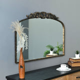 Handmade Arched Mirror, Ornate Baroque For Entryway - Antique Bronze - Arched Mirrors available at Alpine Outlets in Denver