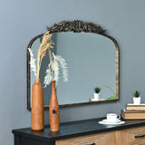 Handmade Arched Mirror, Ornate Baroque For Entryway - Antique Bronze - Arched Mirrors available at Alpine Outlets in Denver