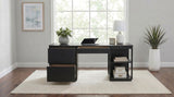 Harkes 75" 3-Drawer Computer Desk with Adjustable Shelf, Coffee Bean - Desks available at Alpine Outlets in Denver