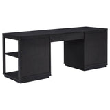 Harkes 75" 3-Drawer Computer Desk with Adjustable Shelf, Coffee Bean - Desks available at Alpine Outlets in Denver