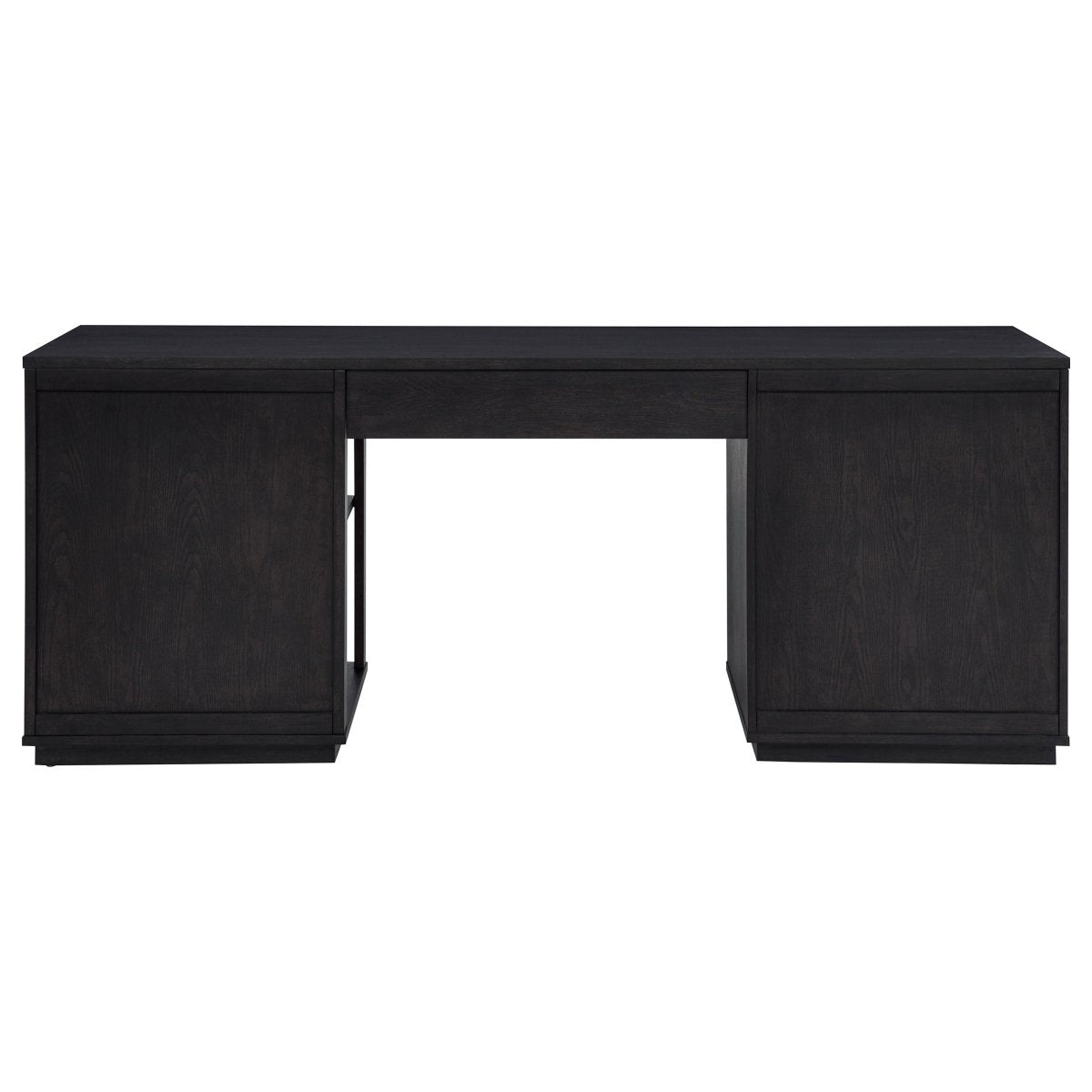 Harkes 75" 3-Drawer Computer Desk with Adjustable Shelf, Coffee Bean - Desks available at Alpine Outlets in Denver