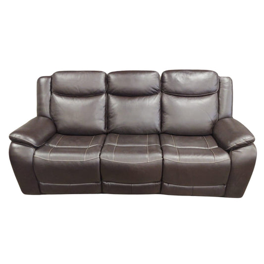 Harvey Leather Power Reclining Sofa with Power Headrests - Alpine Outlets