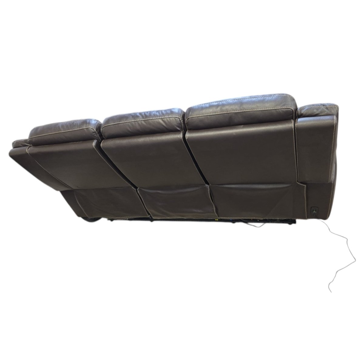 Harvey Leather Power Reclining Sofa with Power Headrests (ID L098765) - Furniture available at Alpine Outlets in Denver