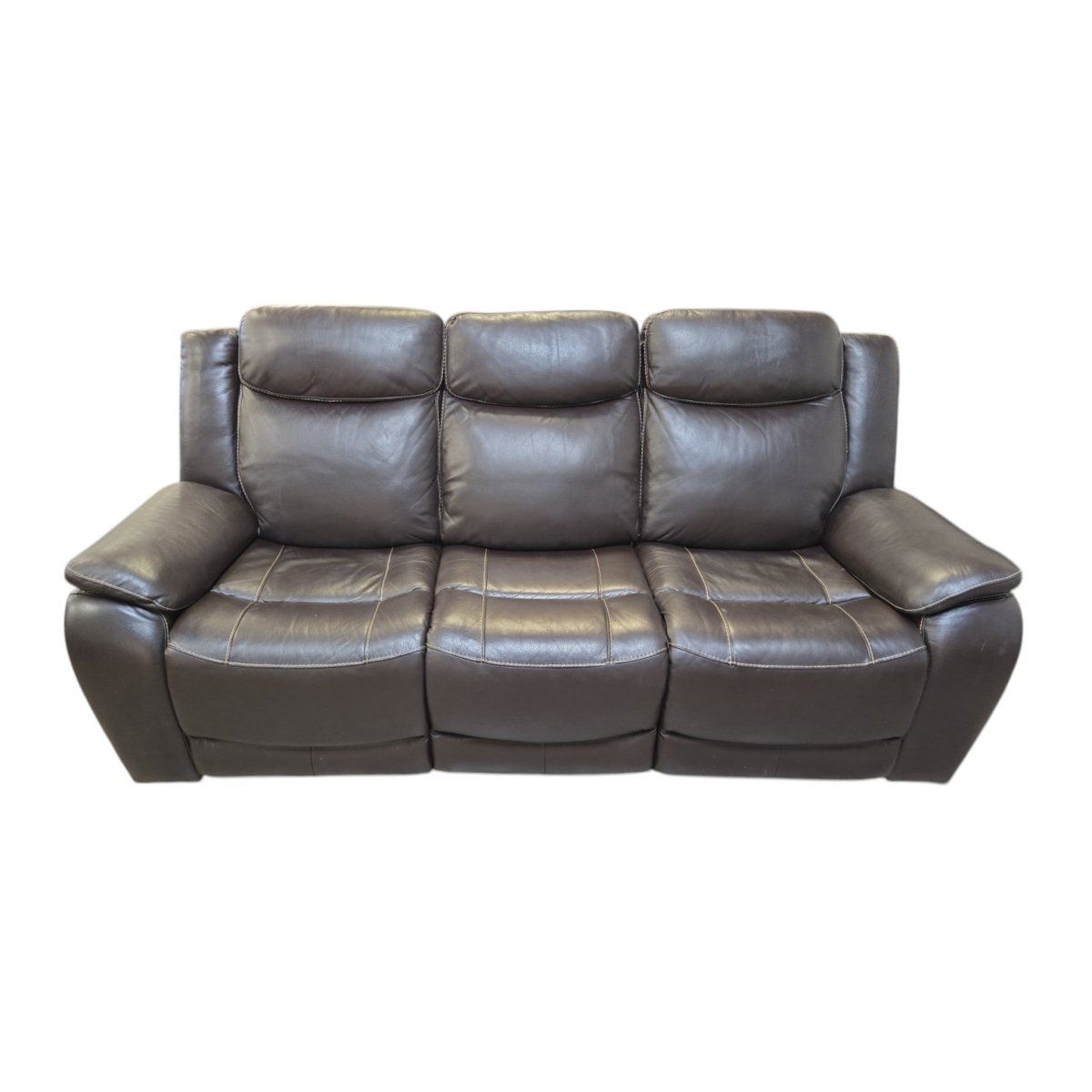 Harvey Leather Power Reclining Sofa with Power Headrests (ID L098765) - Furniture available at Alpine Outlets in Denver