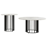 Haven 2 - Piece Round Marble Coffee and End Table Set - Coffee Table Sets available at Alpine Outlets in Denver