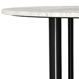 Haven Round Genuine White Marble Top Coffee Table - Coffee Tables available at Alpine Outlets in Denver