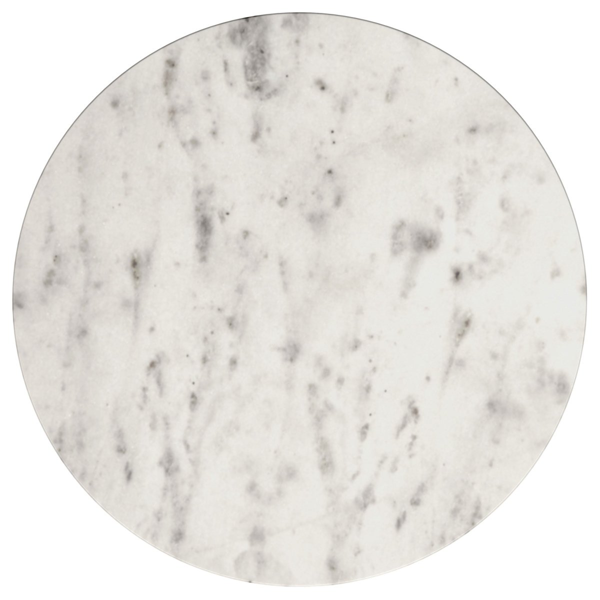 Haven Round White Marble Top End Table with Black Iron Base - End & Side Tables available at Alpine Outlets in Denver