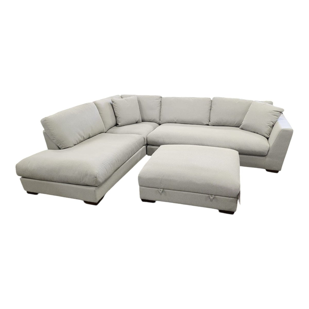 Henredon Larkin House Deep Seating Fabric Sectional with Storage Ottoman - available at Alpine Outlets in Denver